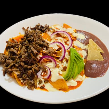 Chilaquiles con Bistec