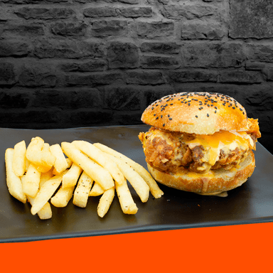 Crispy Burger con Papas