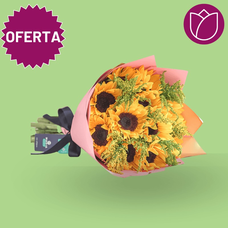 Girasoles en ramo vida