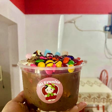 Fresas con Crema Vaso Grande
