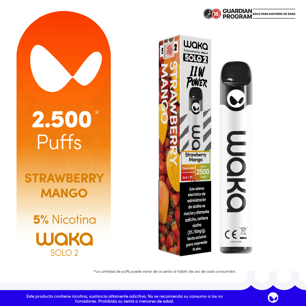 Waka-solo2 -1 Device-strawberry Mango-5%