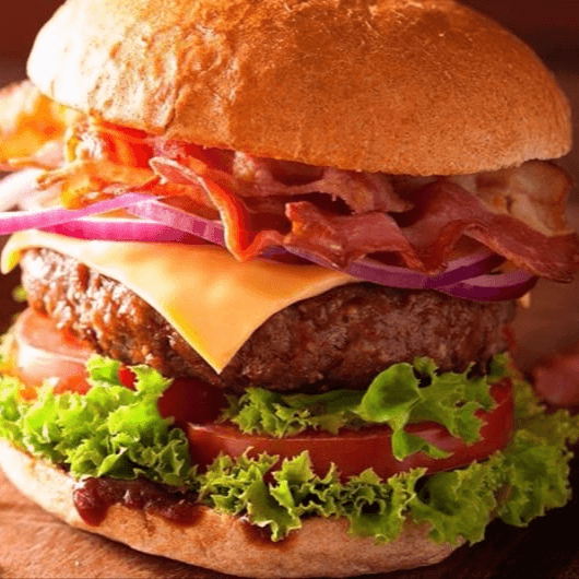 Hamburguesa Media Libra Cheddar + Papas + Bebida