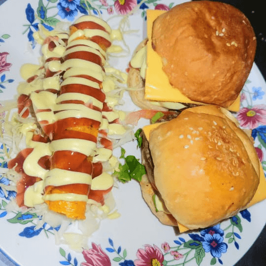 1 Taco Sencillo + 2 Hamburguesas