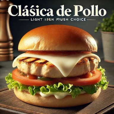 HAMBURGUESA CLASICA DE POLLO