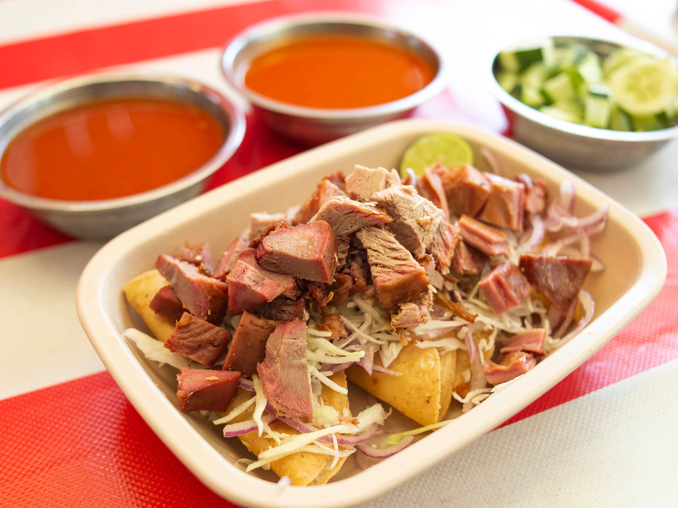 3 Taco Dorado con Carne