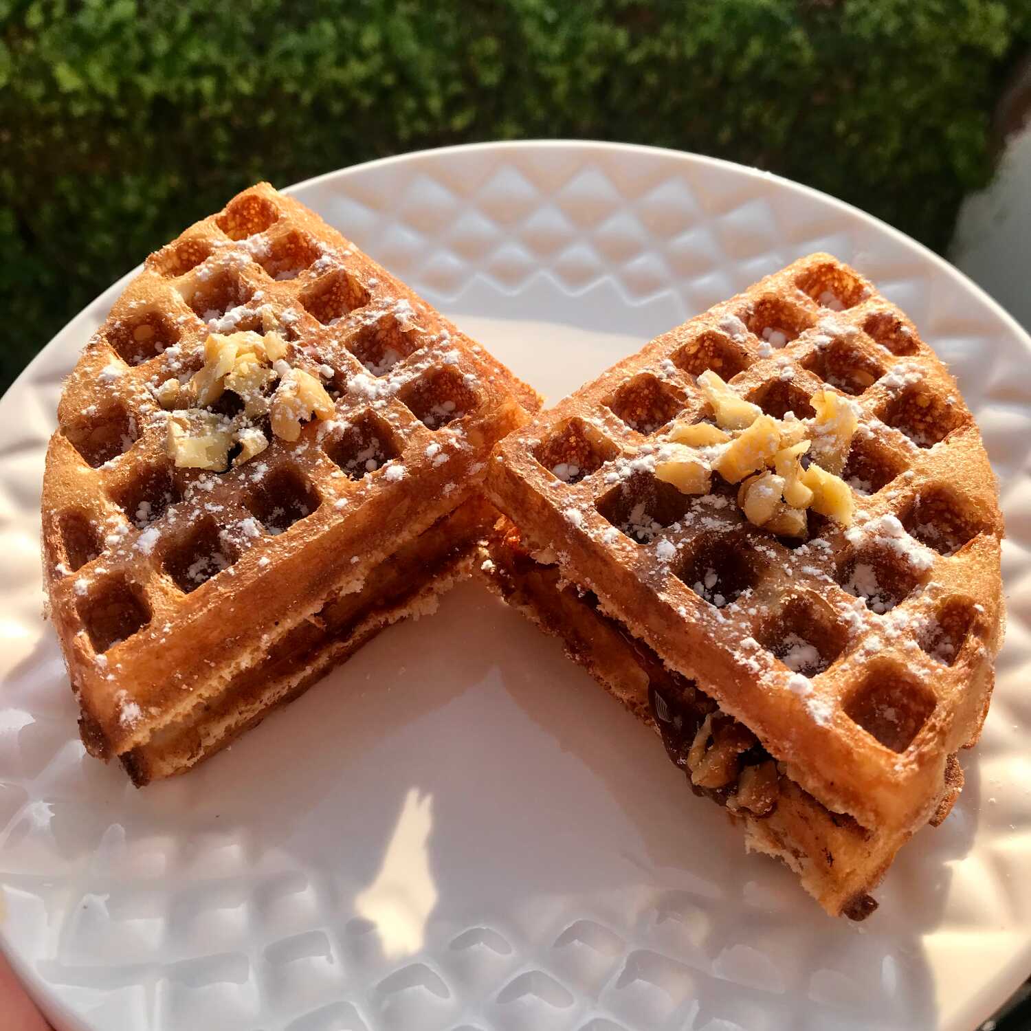 Waffle de Cajeta con Nuez