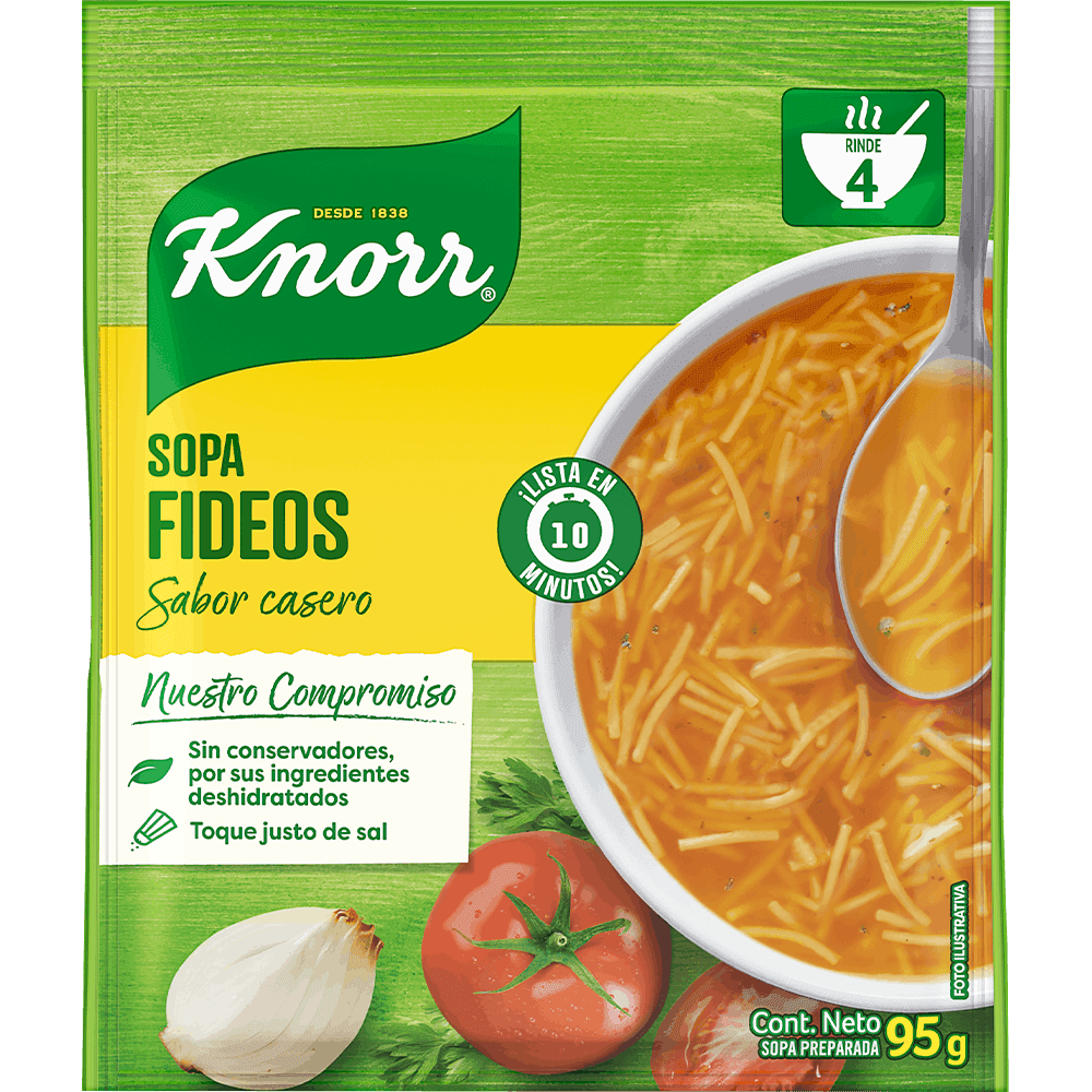 PASTA PARA SOPA KNORR 95GR BOLSA FIDEOS