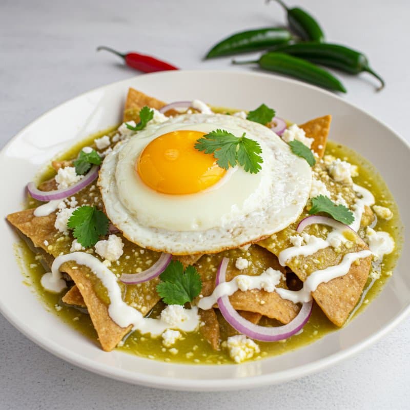 Chilaquiles Verdes con Huevo