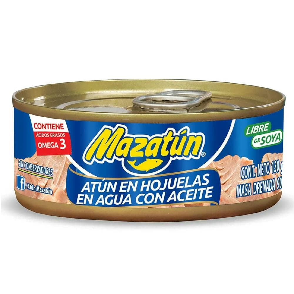 Atun Mazatun Aceite Sin Soya 130grs