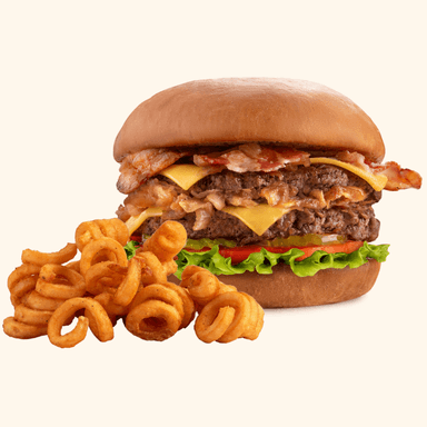 Combo Original Tocino Doble con Papas Curly