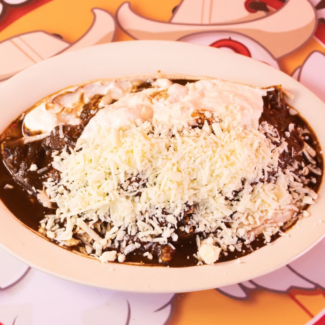 1/2 Enchiladas de Mole Rojo