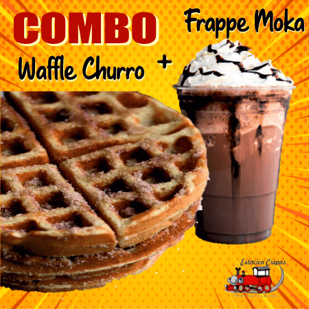 COMBO WAFFLE CHURRO + FRAPPE MOKA 16 OZ