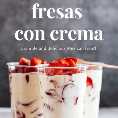 Fresas Con Crema Vaso de 16 Oz