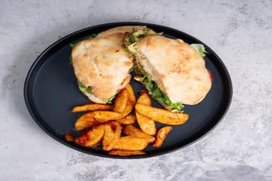 CHAPATA POLLO AL PESTO.