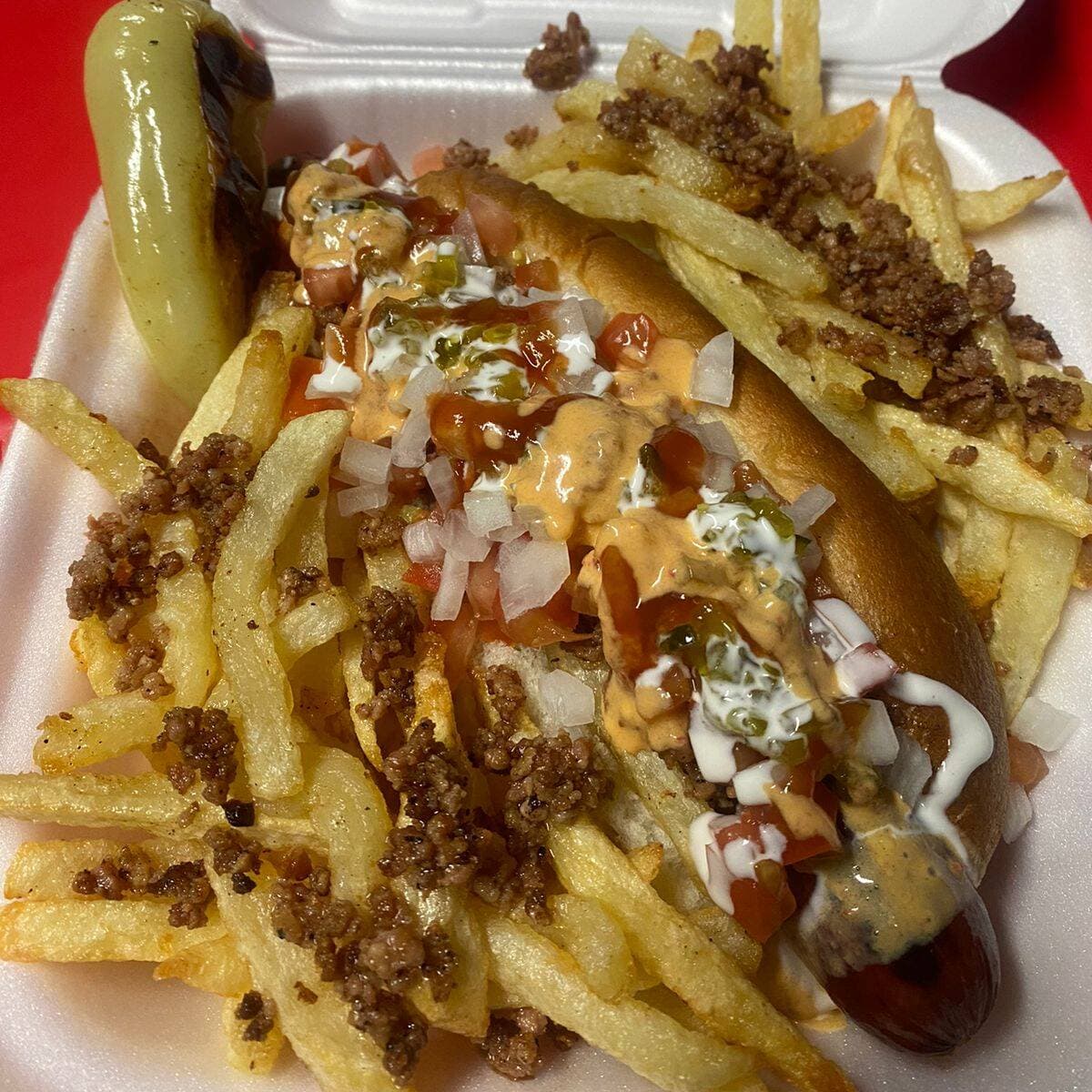 Hot Dog 1/4 de Libra con Papas
