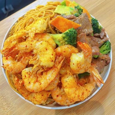 1 Guiso, Camarón y Arroz o Pasta