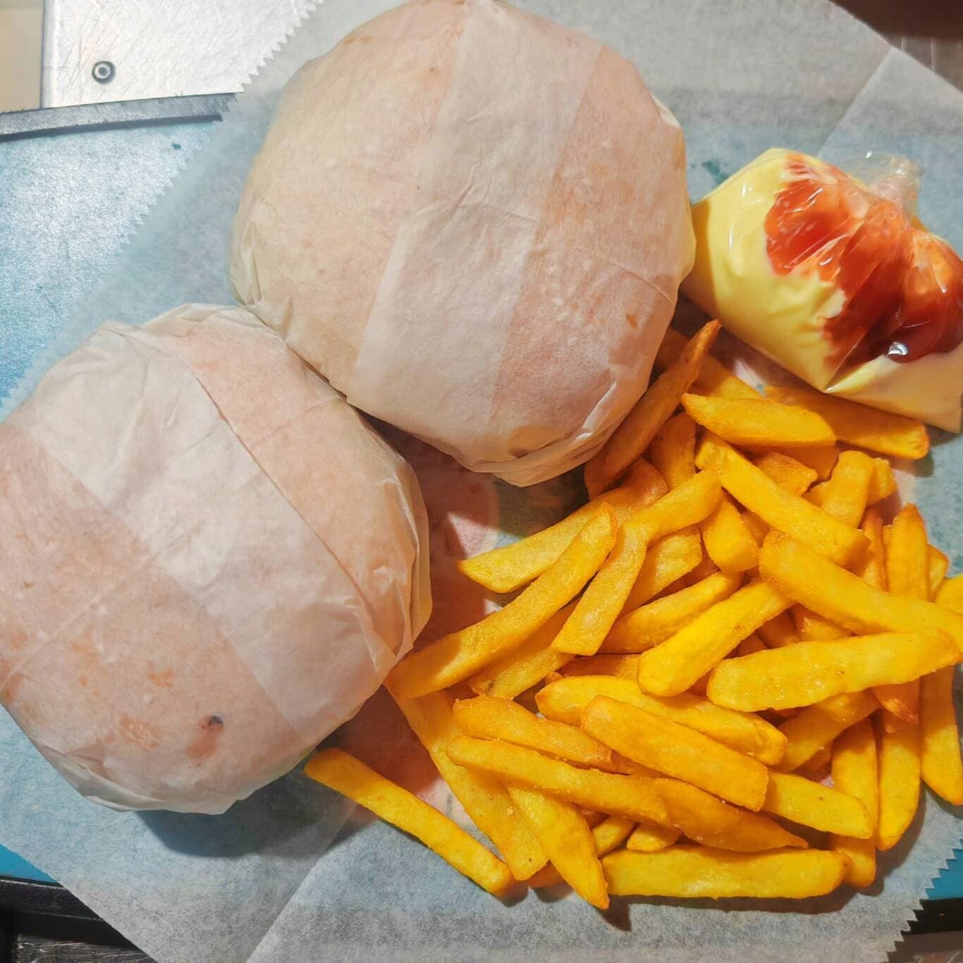 2 Hamburg Sencilla+Papas