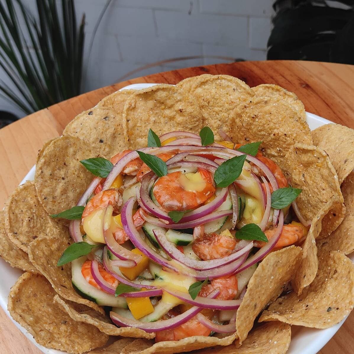 Orden de Agua Chile de Camarón Seco con Mango