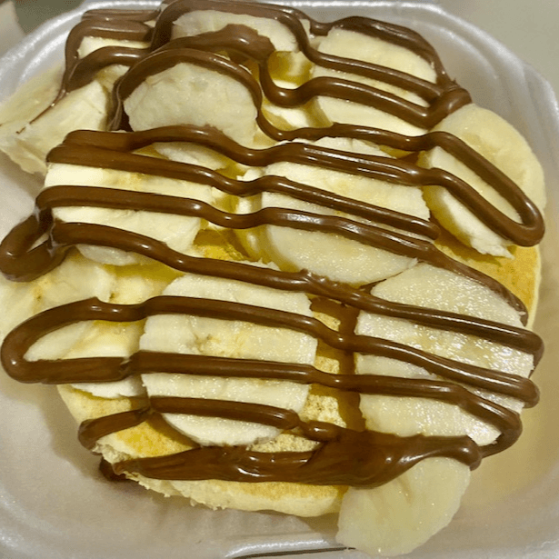 HOTCAKES PLATANO CON NUTELLA (3 PIEZAS )