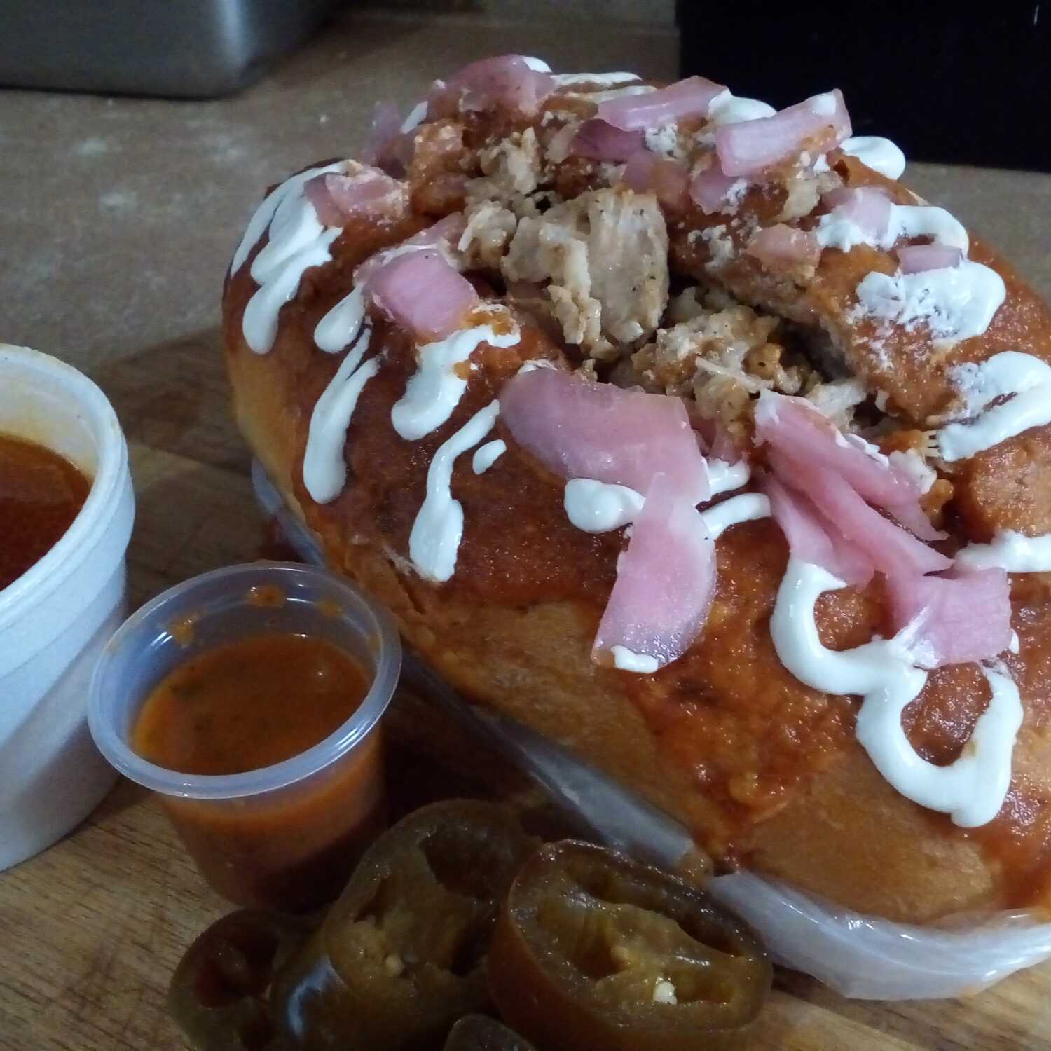 Torta de Carnitas de Puerco