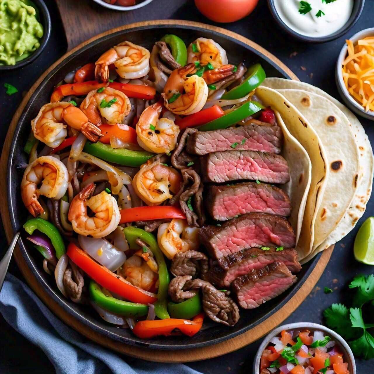 Fajitas Mar y Tierra