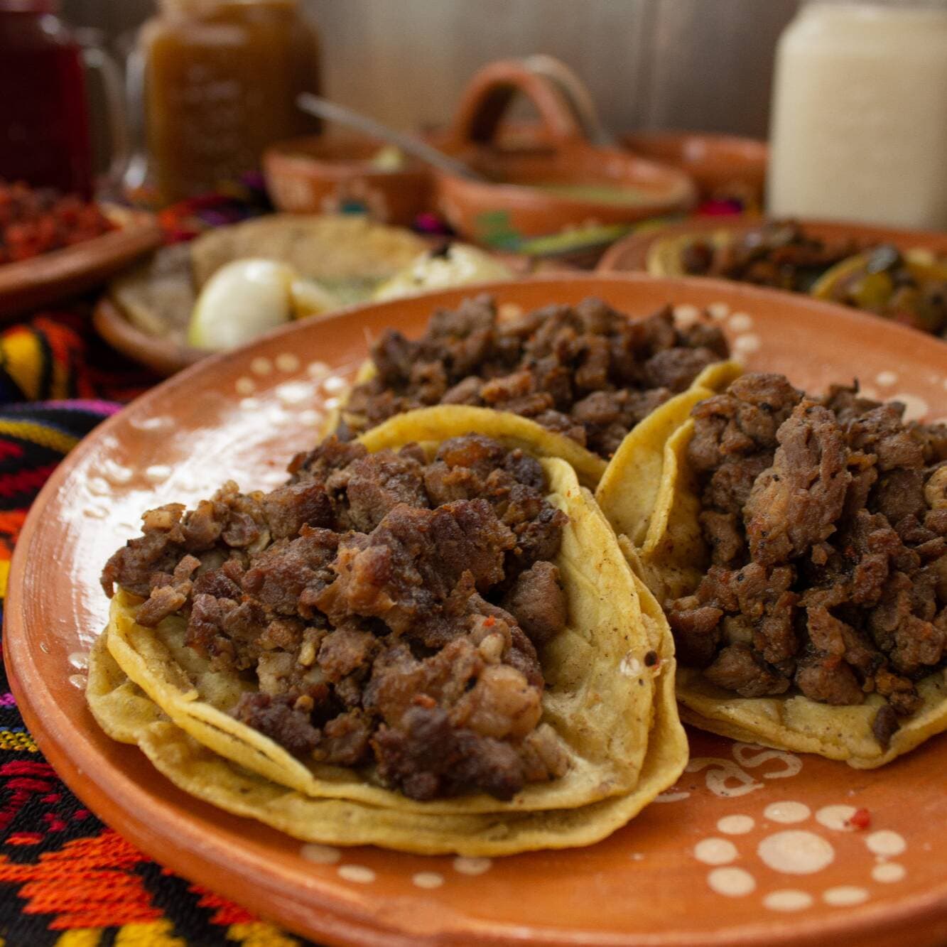 Ordenes de 10 tacos de cerdo adobado