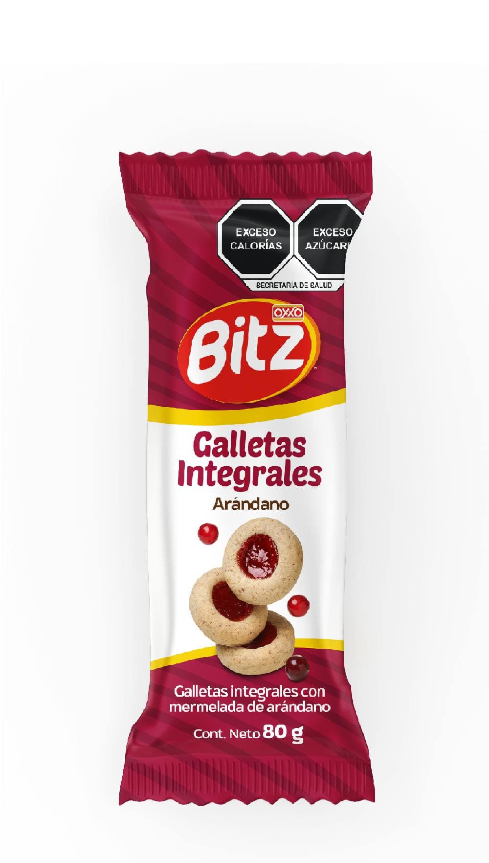GALLETAS INTEGRALES ARANDANO BITZ 80G