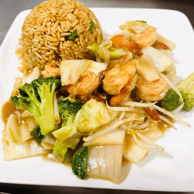 langostino con verduras