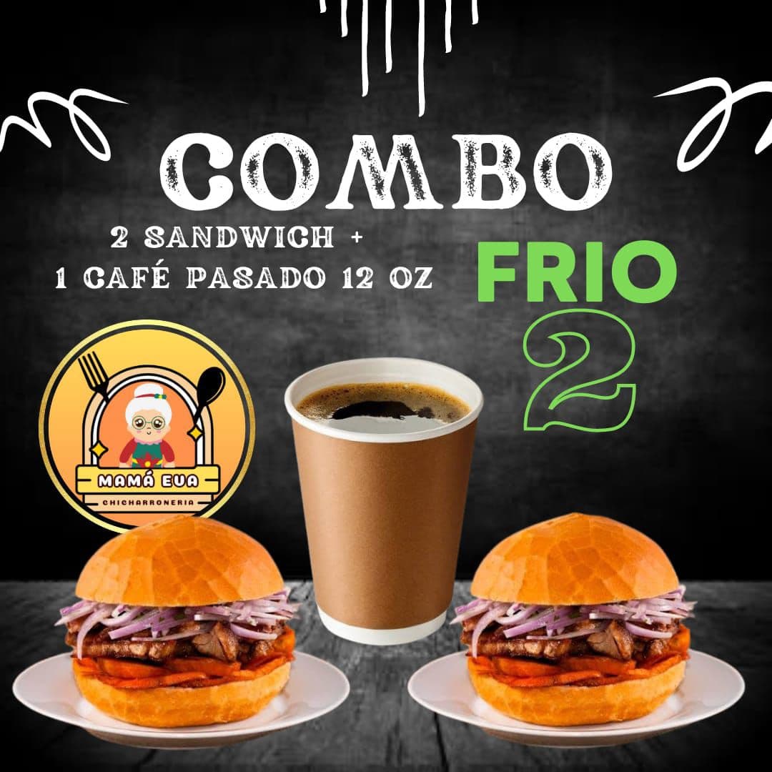 FRIO 2 - 2 Panes + 1 Cafe Pasado 12 oz