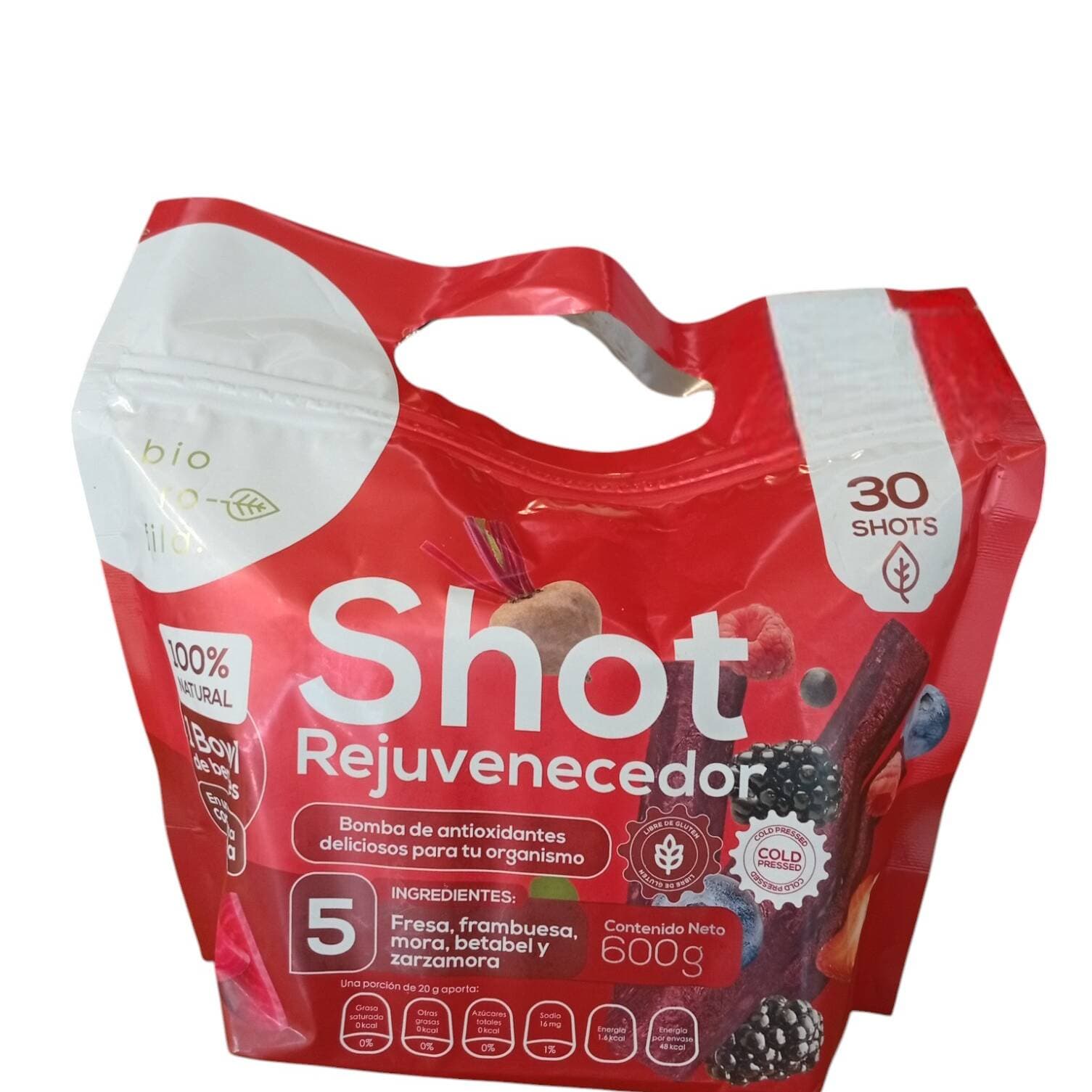Paquete 30 Shot vegetale congelados, Rejuveneced