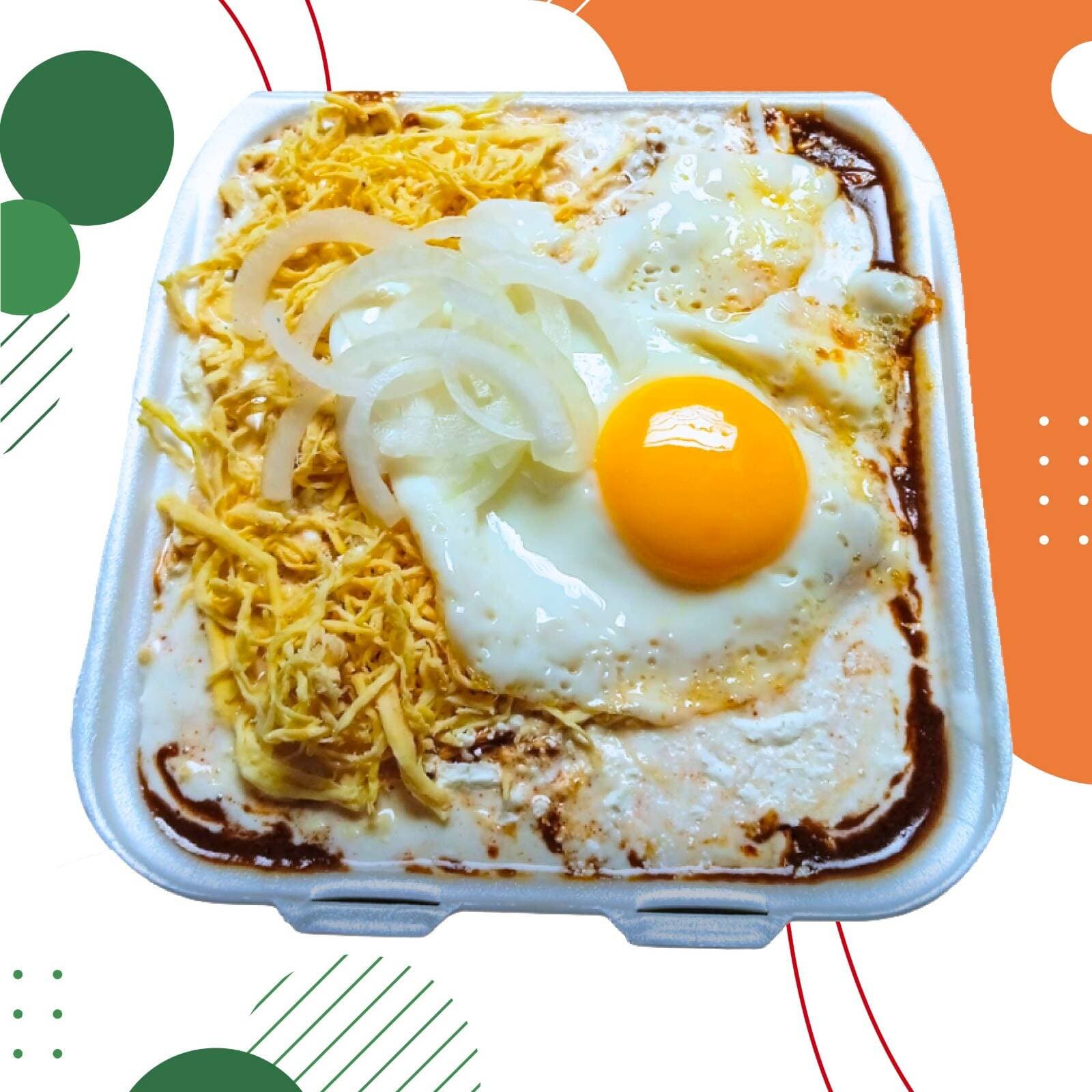 Chilaquiles con Pollo, Huevo y Quesillo