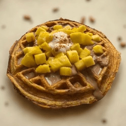 Waffle Puro Power, Fruta más Topping