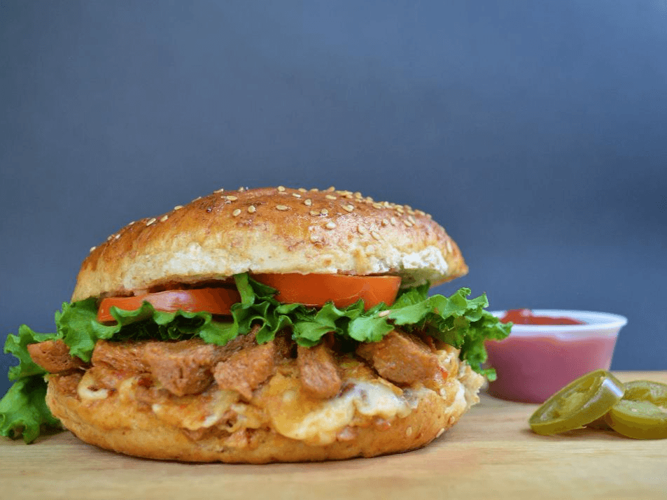 Hamburguesa de Queso y Tinga