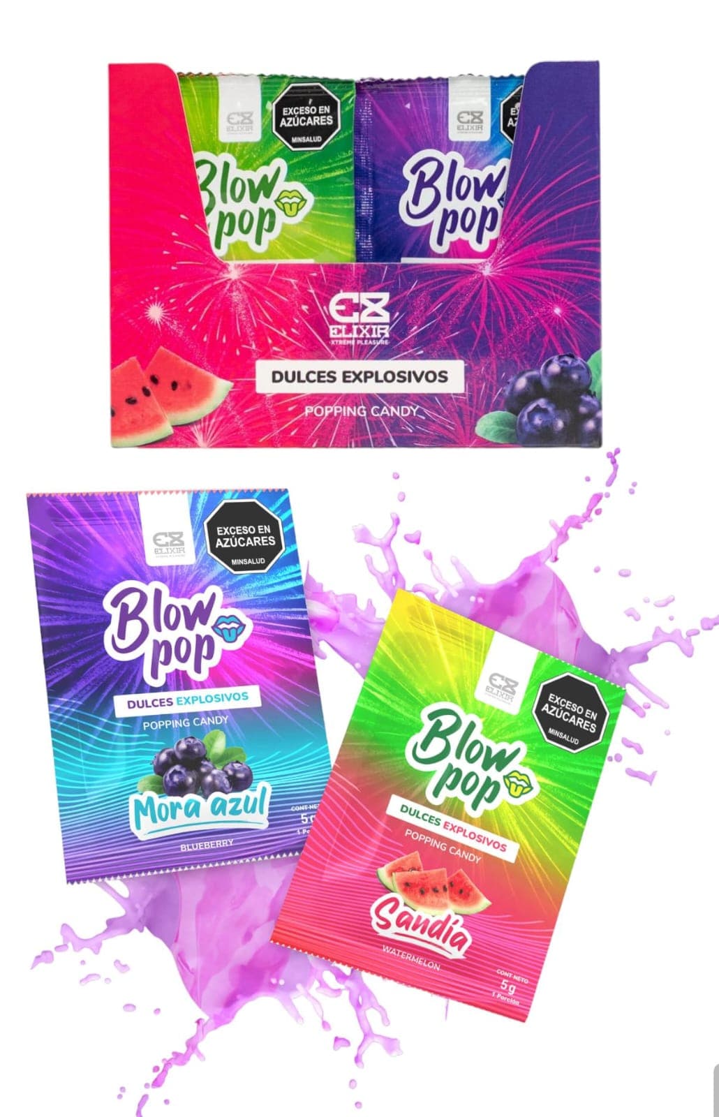 Dulces explosivos para sexo oral comestible qui...