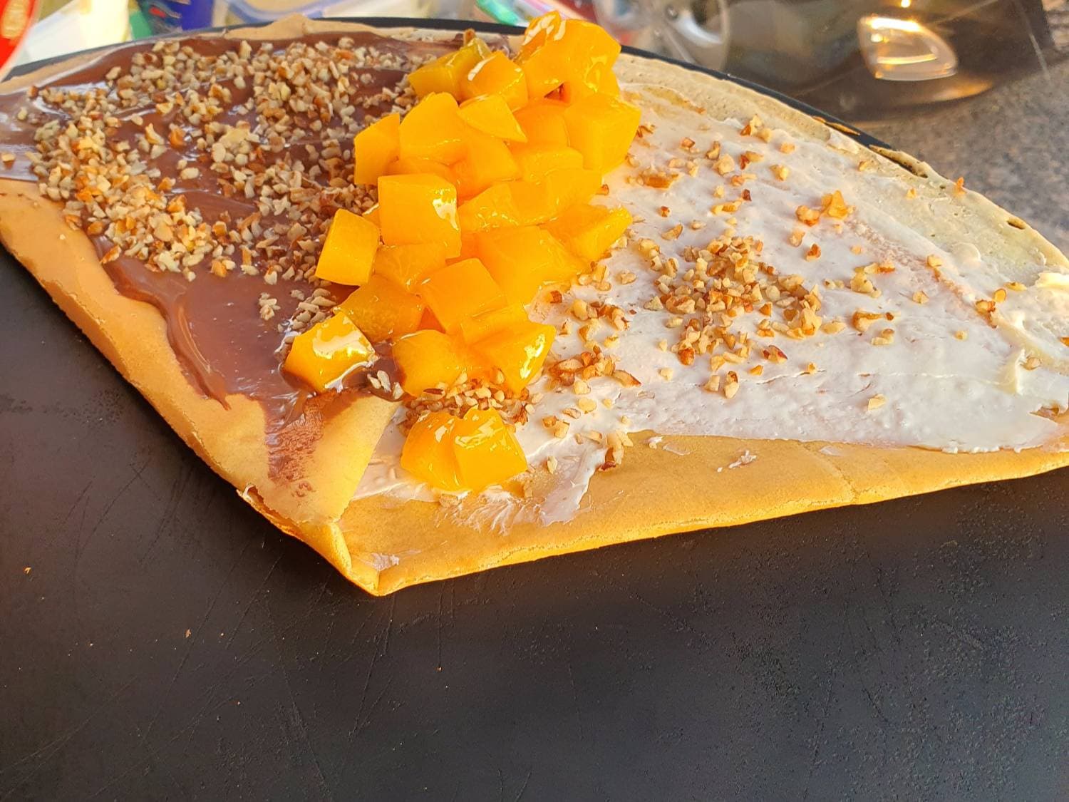 Crepa de Nutella con Duraznos