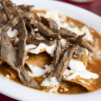 Los chilaquiles (Arrachera)