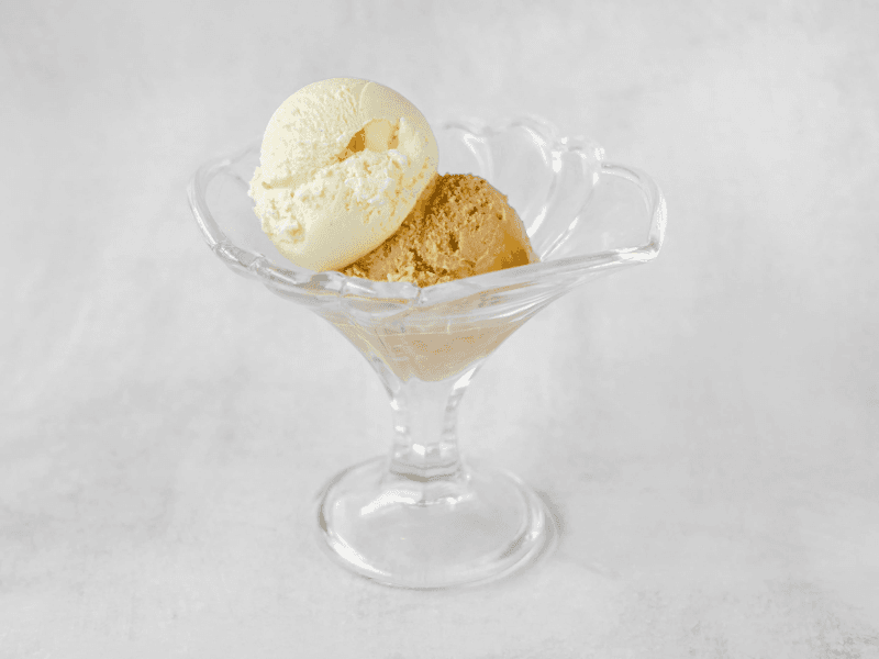 Vaso de Dos sabores de helado