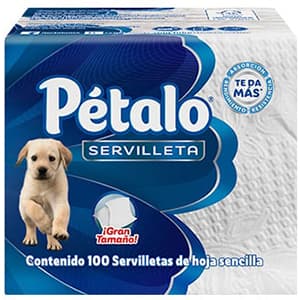 SERVILLETAS PETALO 100 H PZA