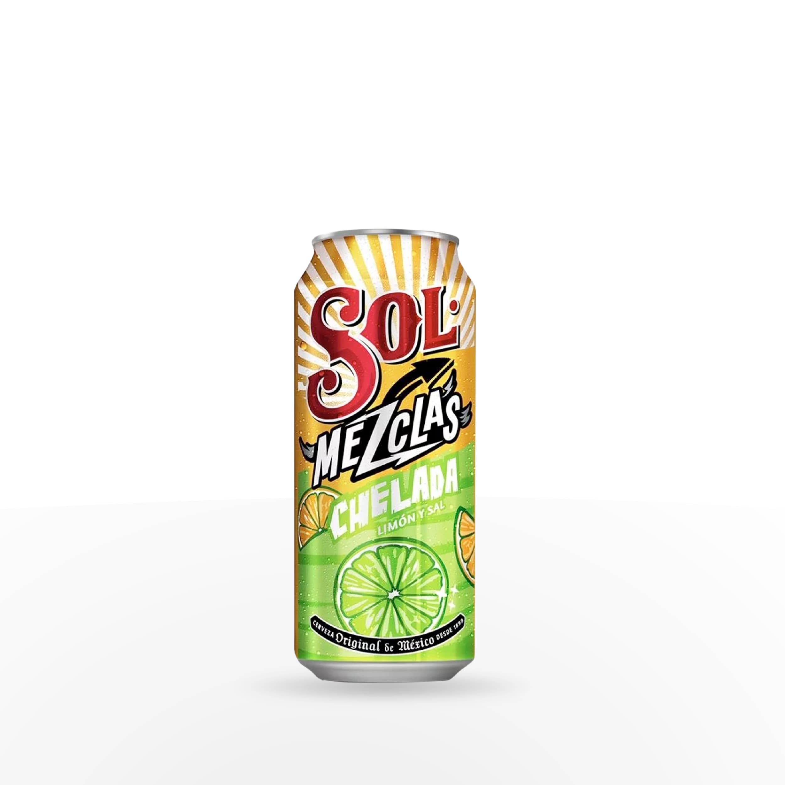 CERVEZA SOL CHELADA LIMON Y SAL LATA 473 ML