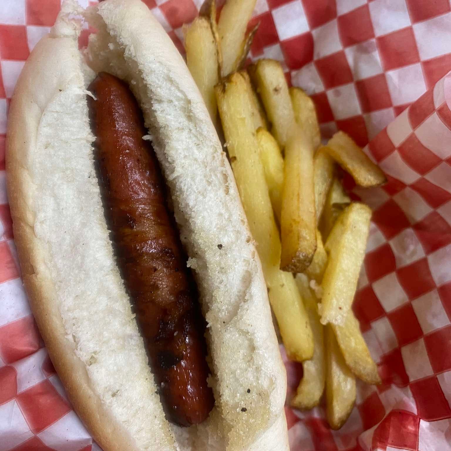 Hot dog + Papas Fritas + Bebida.