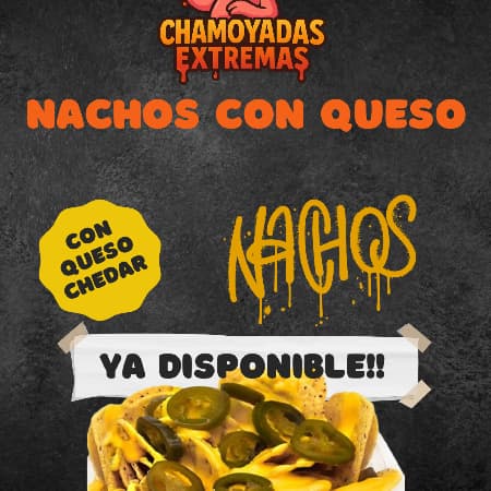 Nachos Preparados Con Queso Cheddar