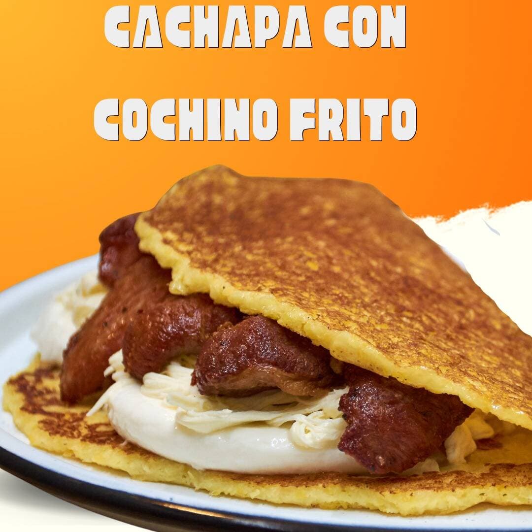 Cachapa con Cochino Frito