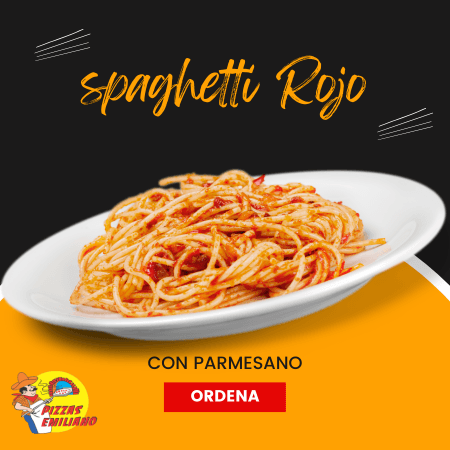 1/2 Litro de Espagueti Rojo con Parmesano
