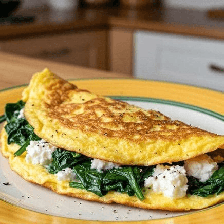 OMELET Espinaca con queso