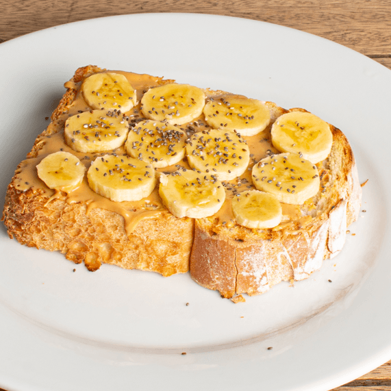 Tosta de Mantequilla de Maní y Banano