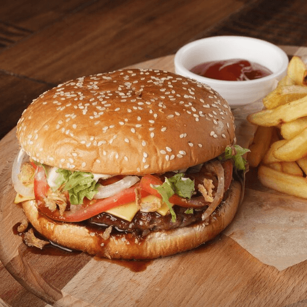 COMBO HAMBURGUESA + AGUA DE JAMAICA
