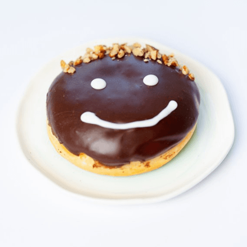 Smiley Boston Cream Donut