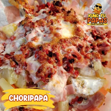 Choripapa (MAS DE 600 GRAMOS DE PRODUCTO)