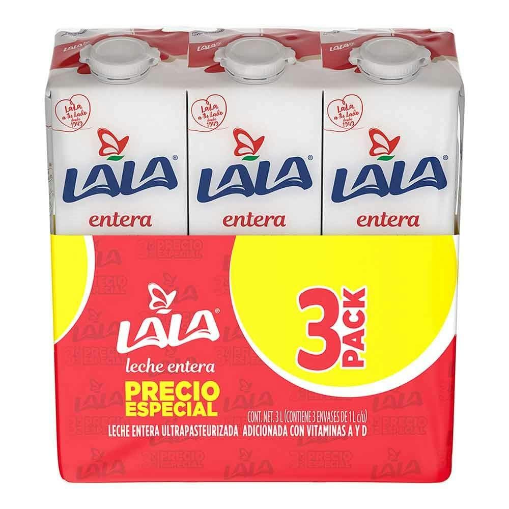 Leche UHT Lala Entera 1L 3pz UE