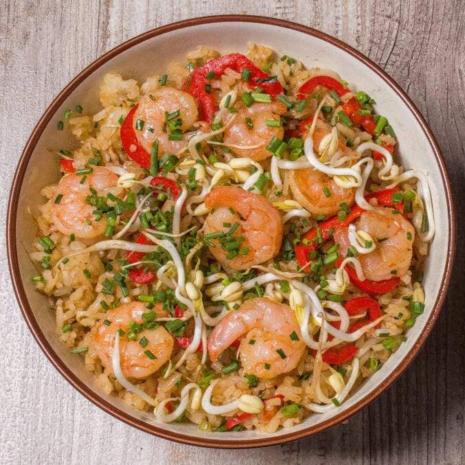 Combo Arroz Camarones + Bebida